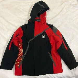 Spyder boys size 8 winter/ ski jacket detachable hood